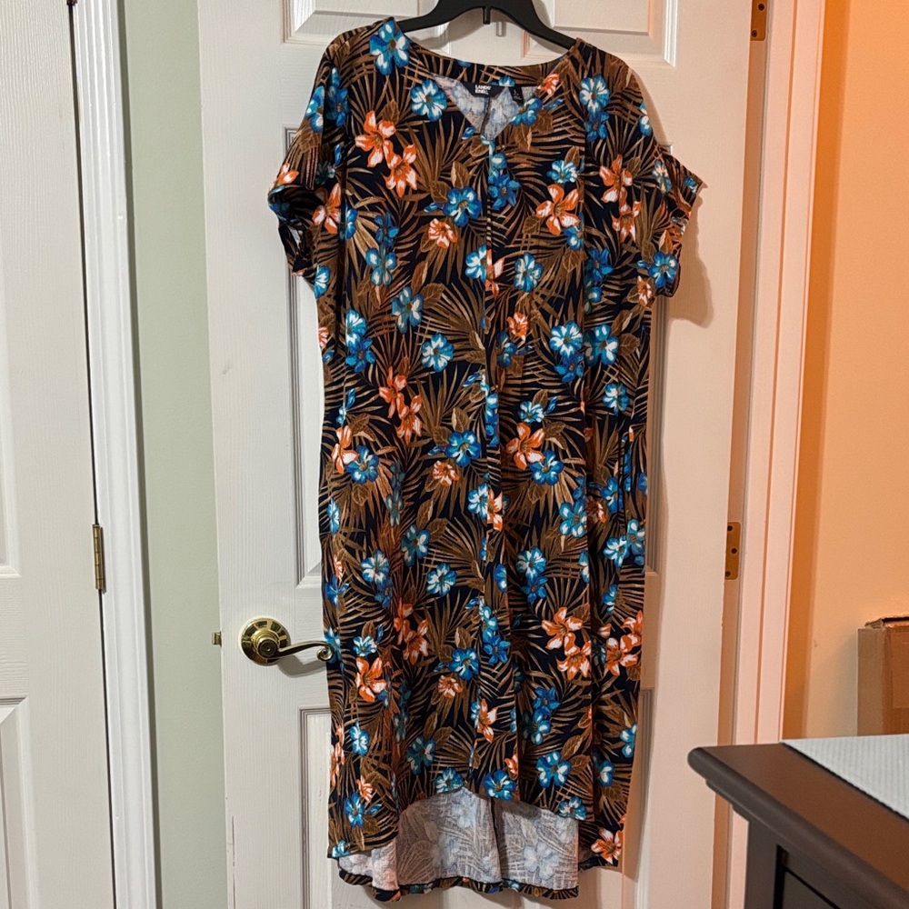 Lands End Floral Print Women's Dress